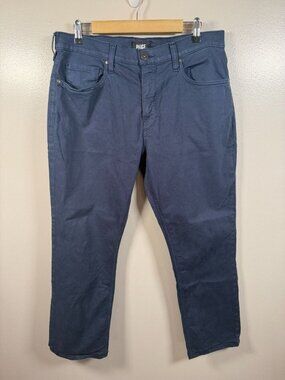 Paige Federal Jeans Mens Size 36x28 Slim Fit Straight Leg Rich Navy Blue